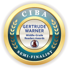 CIBA Gertrude Warner Middle-Grade Readers Awards Semi-Finalist round gold and green badge.