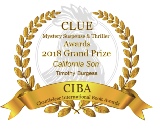 Clue Grand Prize Award Badge for California Son by Timothy Burgess