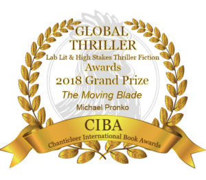 Global Thriller Grand Prize Winner Badge for The Moving Blade