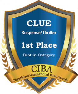 Blue and Gold Clue 1st place badge