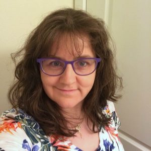 Catherine Brown looking ready to write!