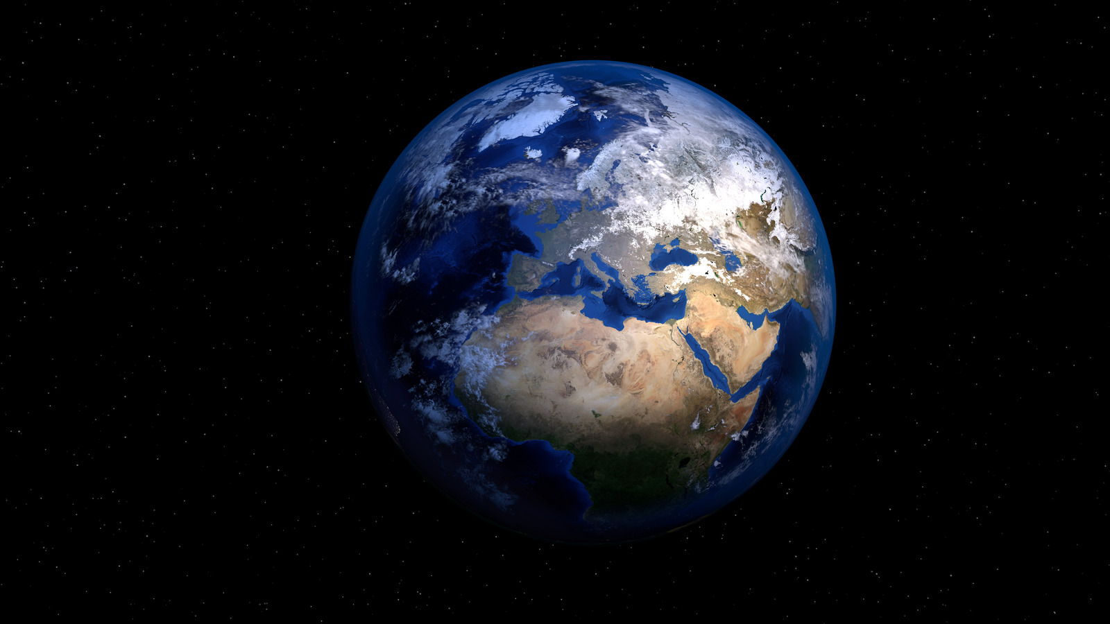 Earth on a Black Background