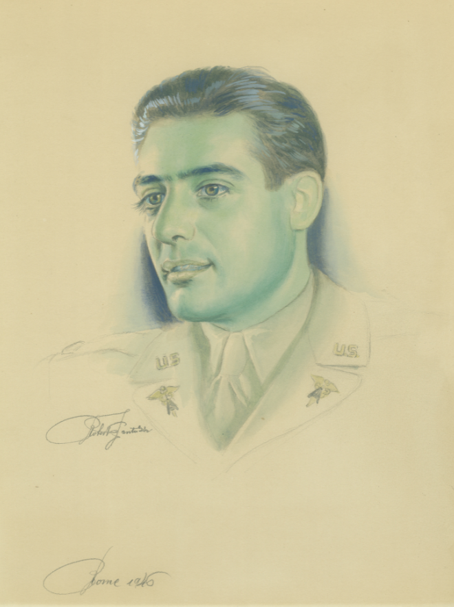 A Green sketch of Robert Gerard Beaumier Sr.