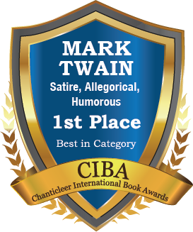 Blue and Gold Mark Twain First Place Winner Badge for Best in Category