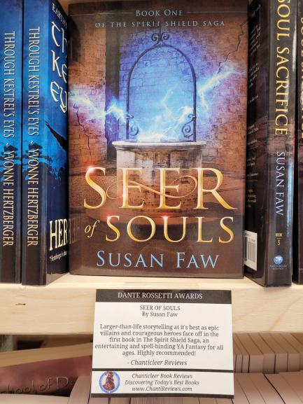 A Chanticleer Shelf-talker for Susan Faw's book Seer of Souls