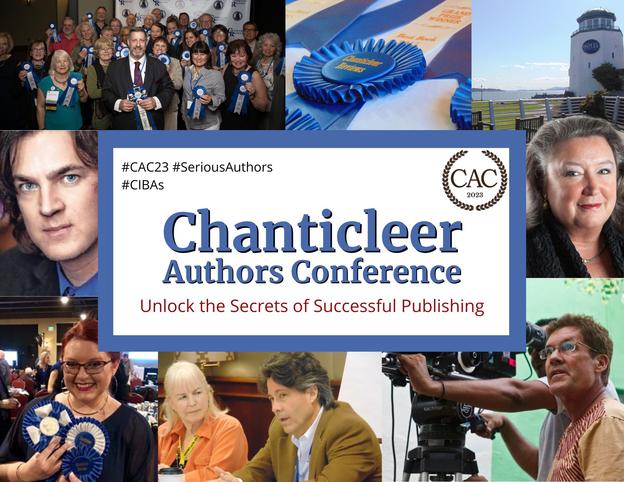 A Collage of Speakers and Blue Ribbon Winners for CAC23