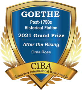 Goethe 2021 Grand Prize Winner Badge for After the Rising by Orna Ross