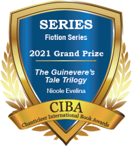 Blue and Gold Badge for the Series Grand Prize Badge won by The Guinevere's Tale Trilogy by Nicole Evelina