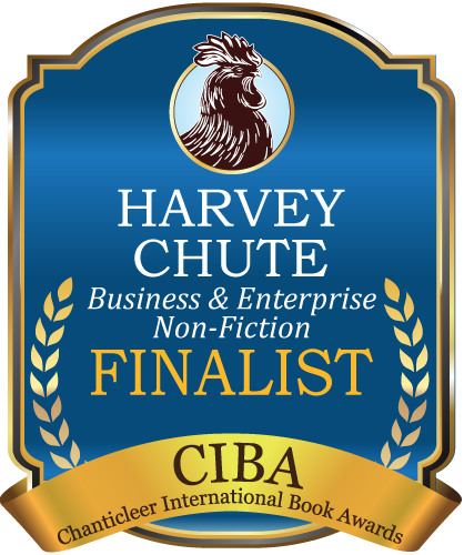 Blue and Gold badge for the Finalists of the Harvey Chute Business Nonfiction Award