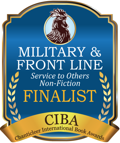 Blue and Gold Badge for the Finalists of the Military and Front Line Awards for Non-Fiction