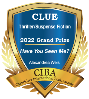 The Clue Awards Grand Prize Badge for the 2022 Winner Have You Seen Me? by Alexandrea Weis