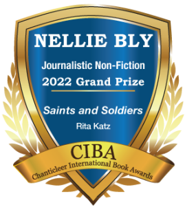 The Nellie Bly Grand Prize Badge for Rita Katz and her book Saints and Soldiers