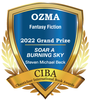 The Ozma Grand Prize Badge for Soar a Burning Sky by Steven Michael Beck