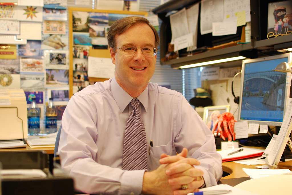 Kevin Chapman, Work space, Shirt and tie, working, postcards, office