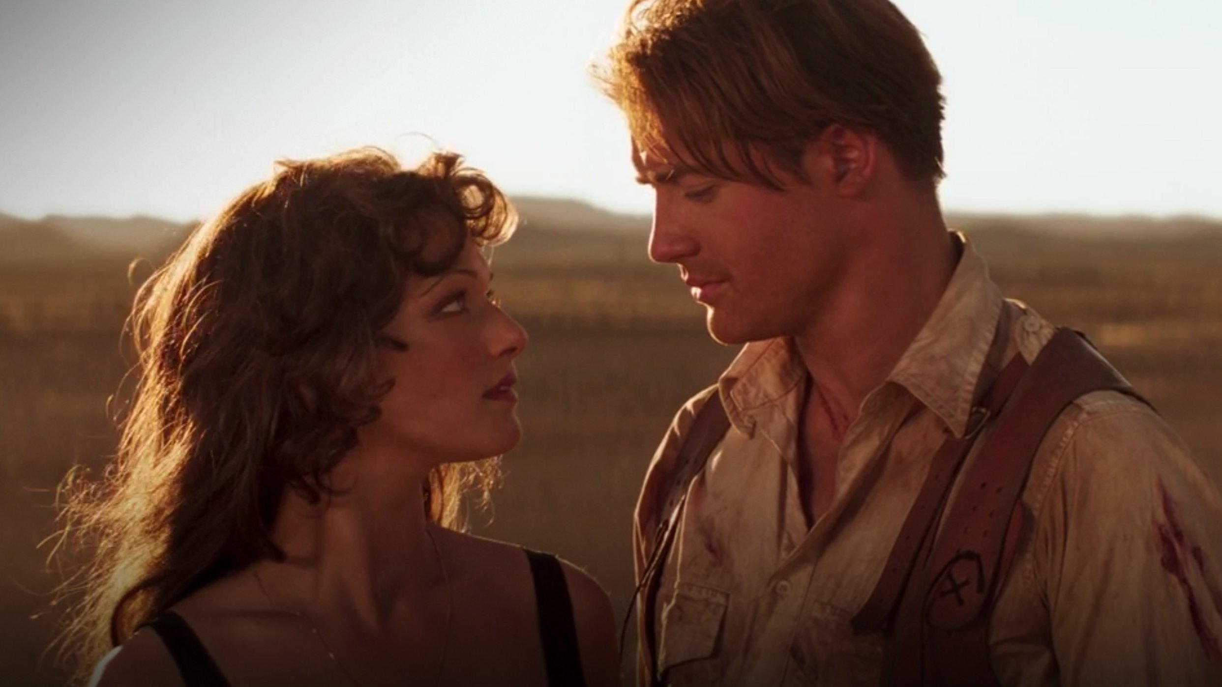 Brendan Fraser and Rachel Weisz in The Mummy