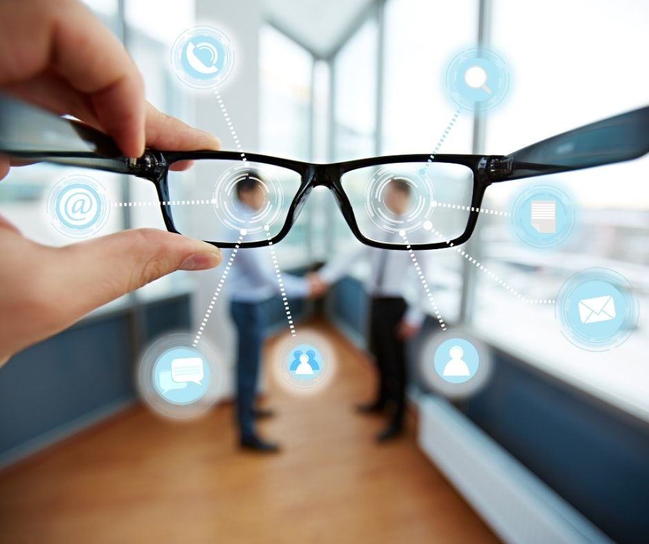 Glasses, men, windows, icons