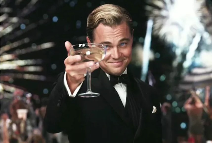 Leonardo DiCaprio as Gatsby in The Great Gatsby 2013 film