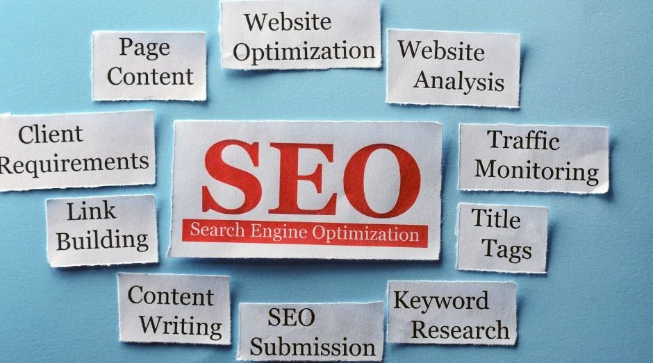 SEO, blue, red, white, Website, link, traffic, Keyword