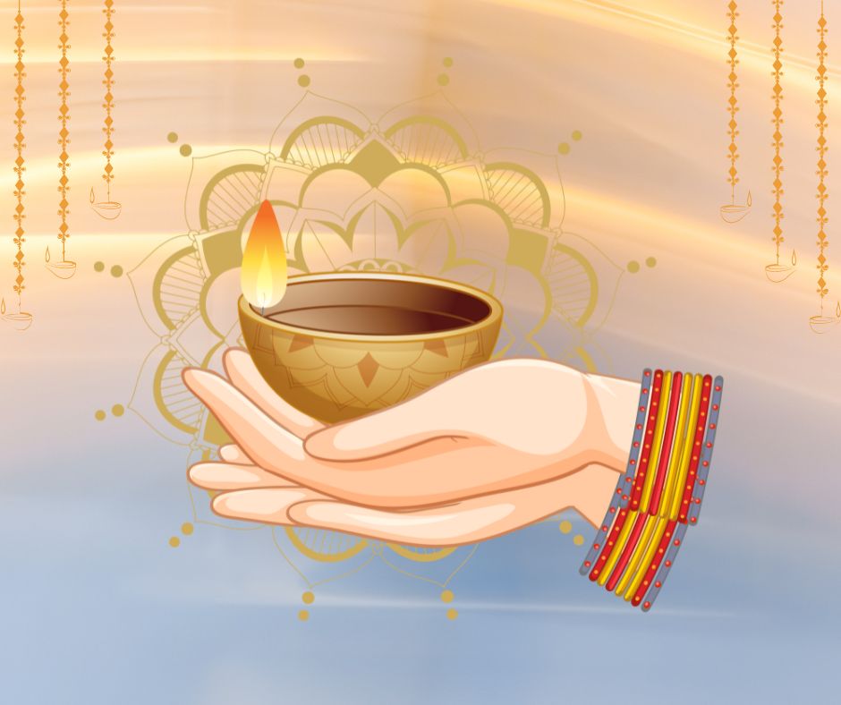 Hands, flame, lantern, diwali, Hindi 