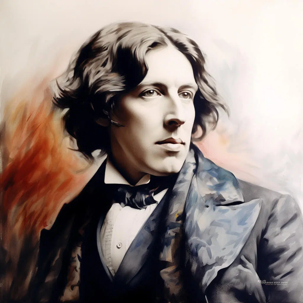 Oscar wilde, red, black, white, jacket, tie