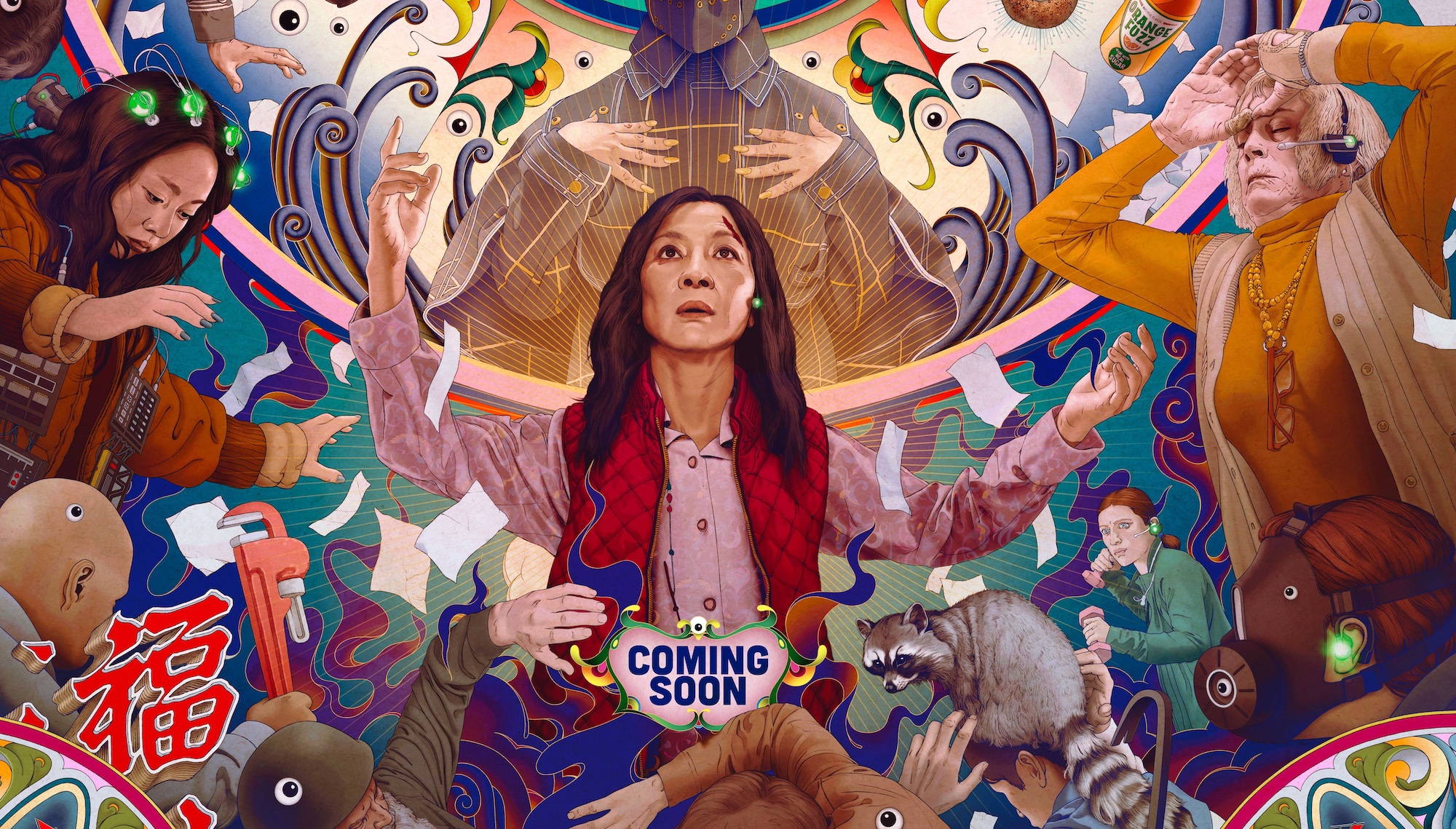 A promotional image for the incredible Everything Everywhere All At Once movie featuring Michelle Yeoh