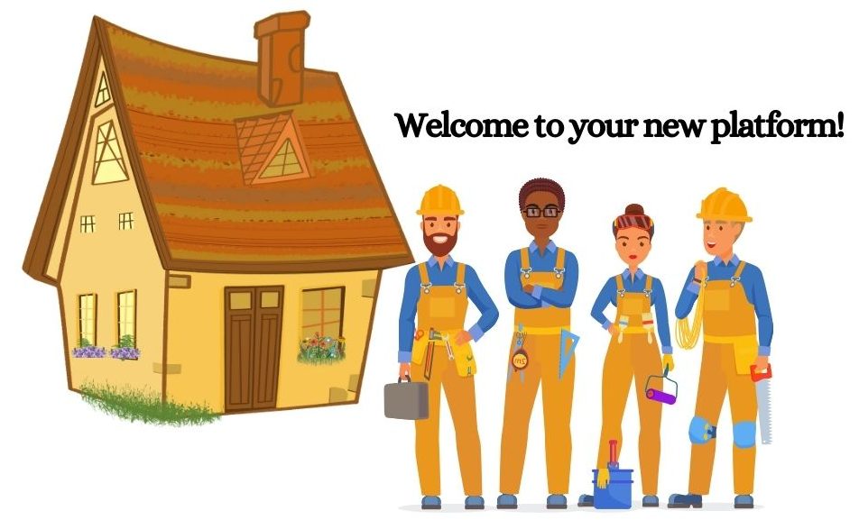 Construction, workers, house