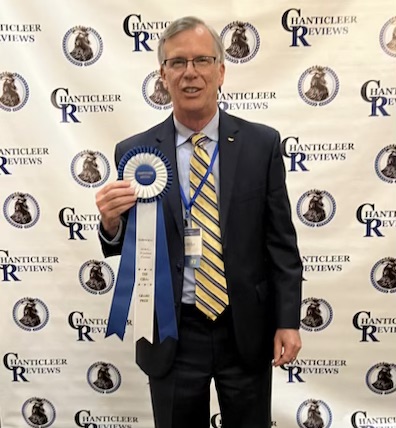 Kevin Miller, author, CIBA Grand Prize, Ribbon, man, tie, suit
