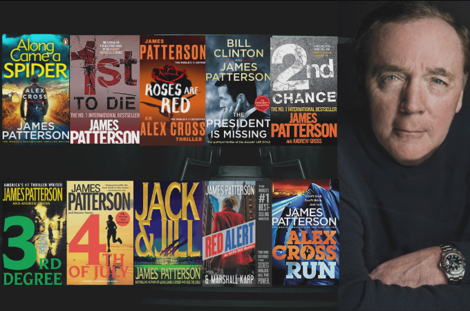 James Patterson, books, black, watch, novels