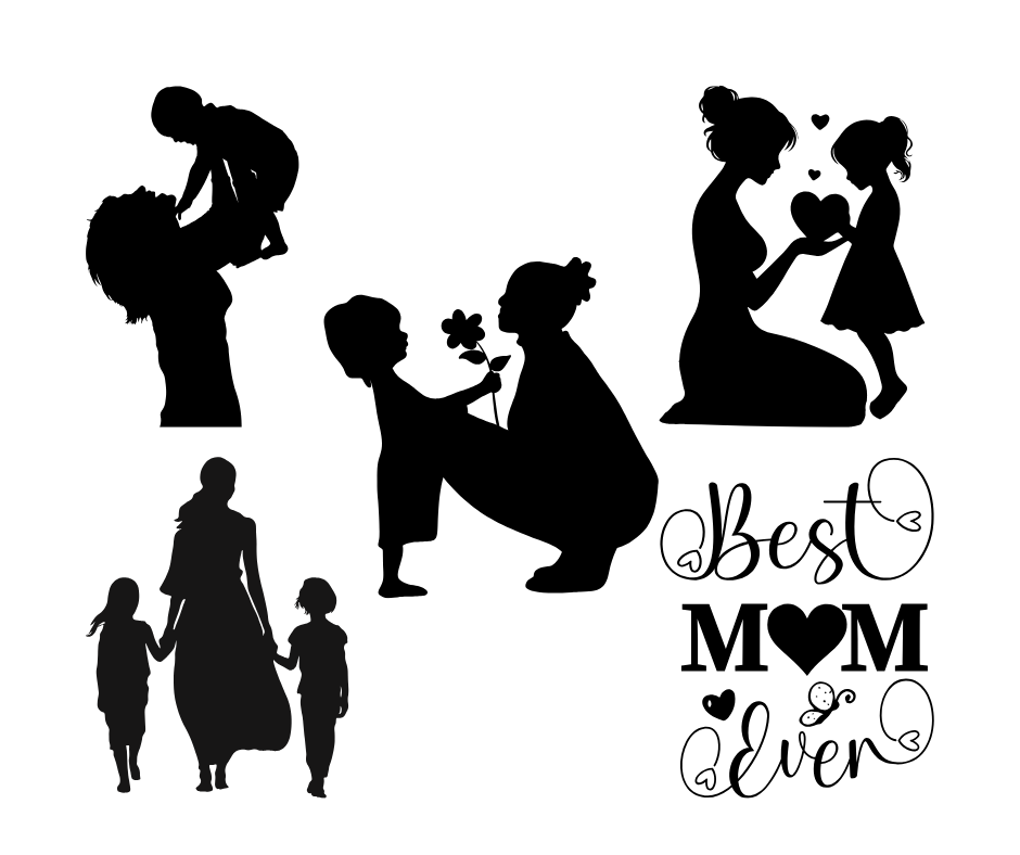 Black, white, mother, child, text