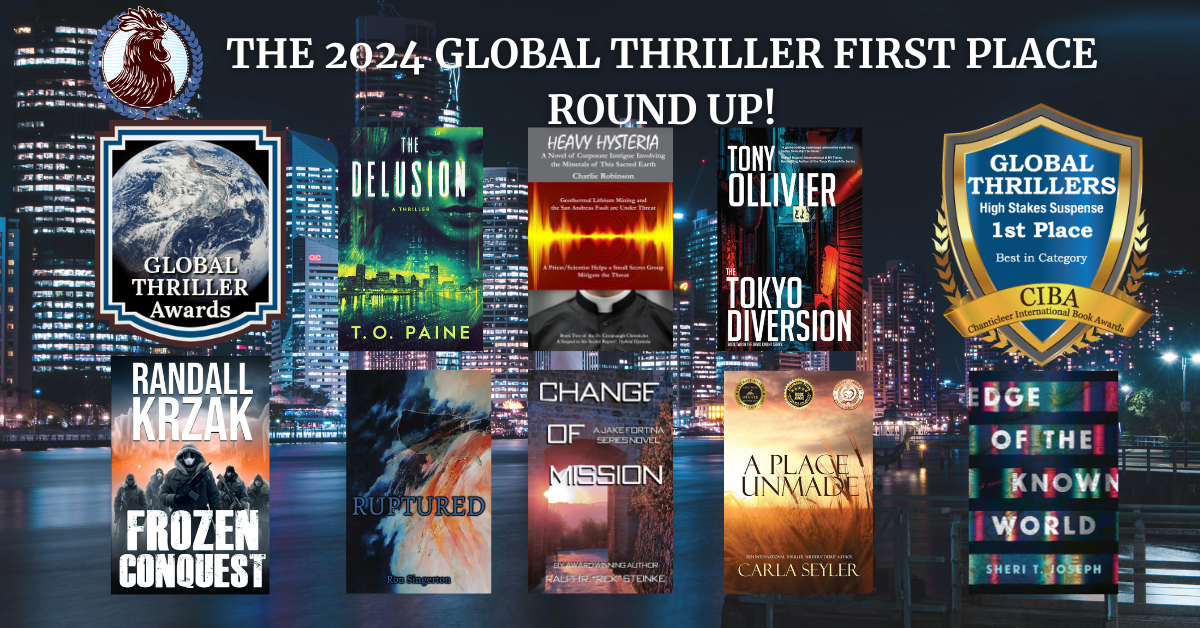 The 2024 Global Thriller First Place Round Up for High Stakes Suspense
