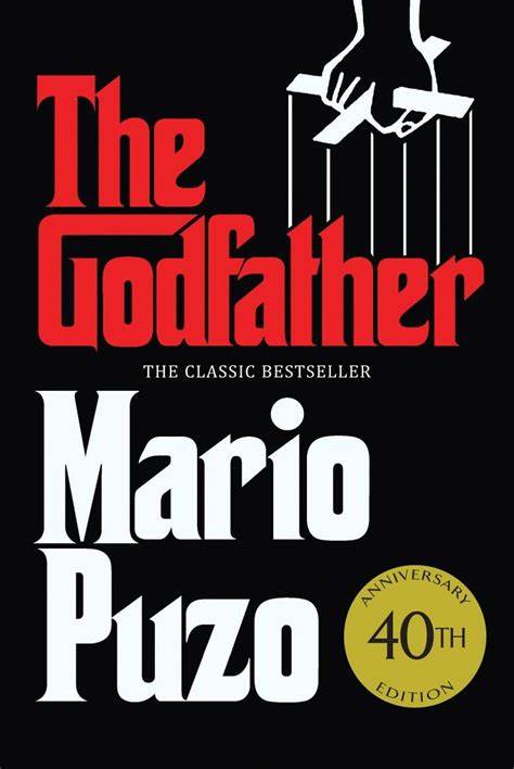 The Godfather, book cover, red, black