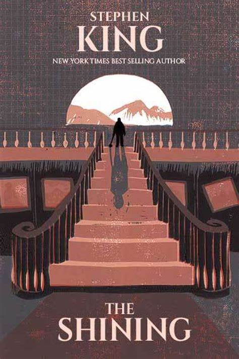 The Shining, stairs, orange, black, stephen king, book cover
