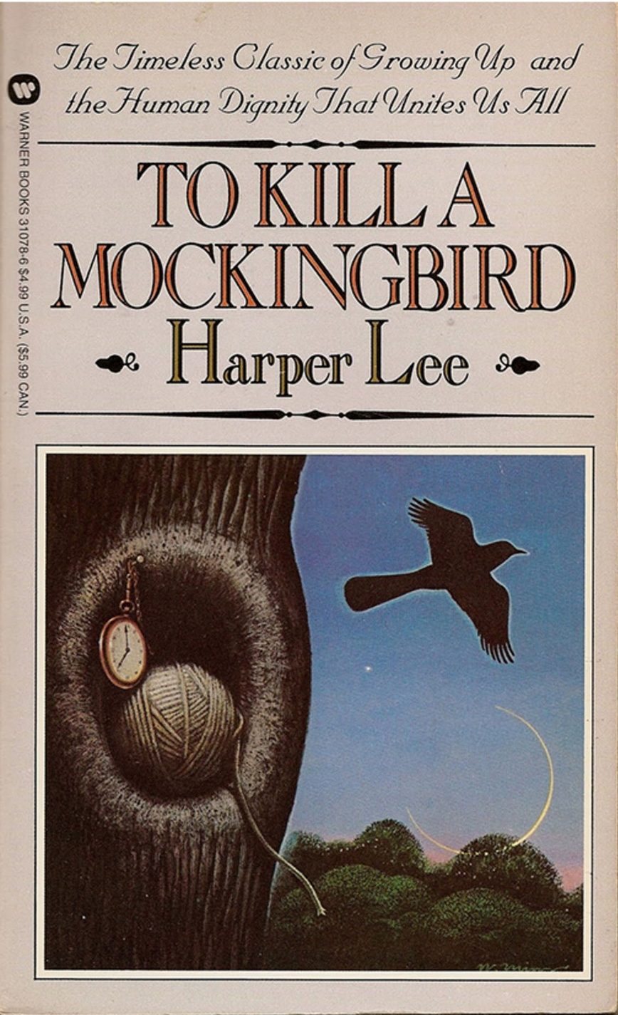 Book cover, To Kill a Mockingbird, Harper Lee