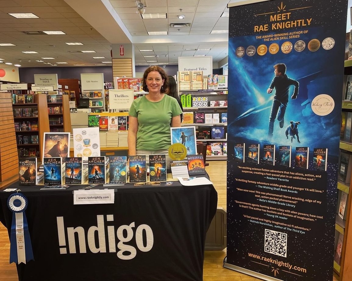 Rae Knightly, bookstore, books, poster