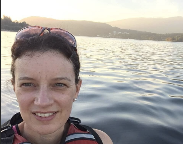 Rae Knightly, water, woman, mountains