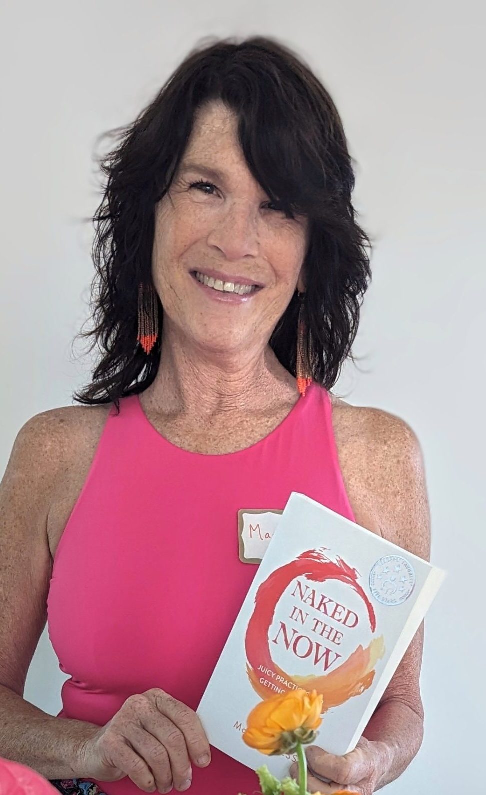 flowers, book, woman, pink