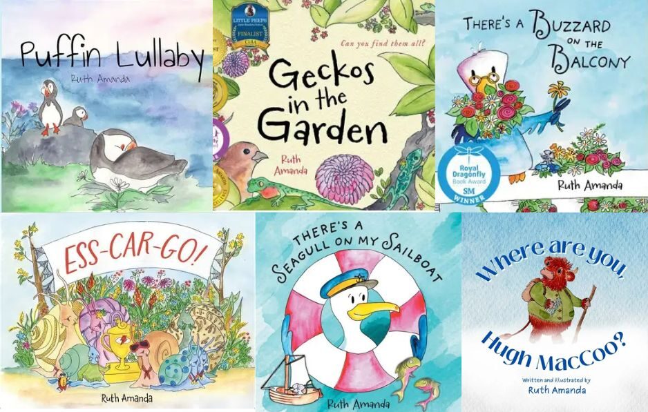 books, childrens, picture, watercolor