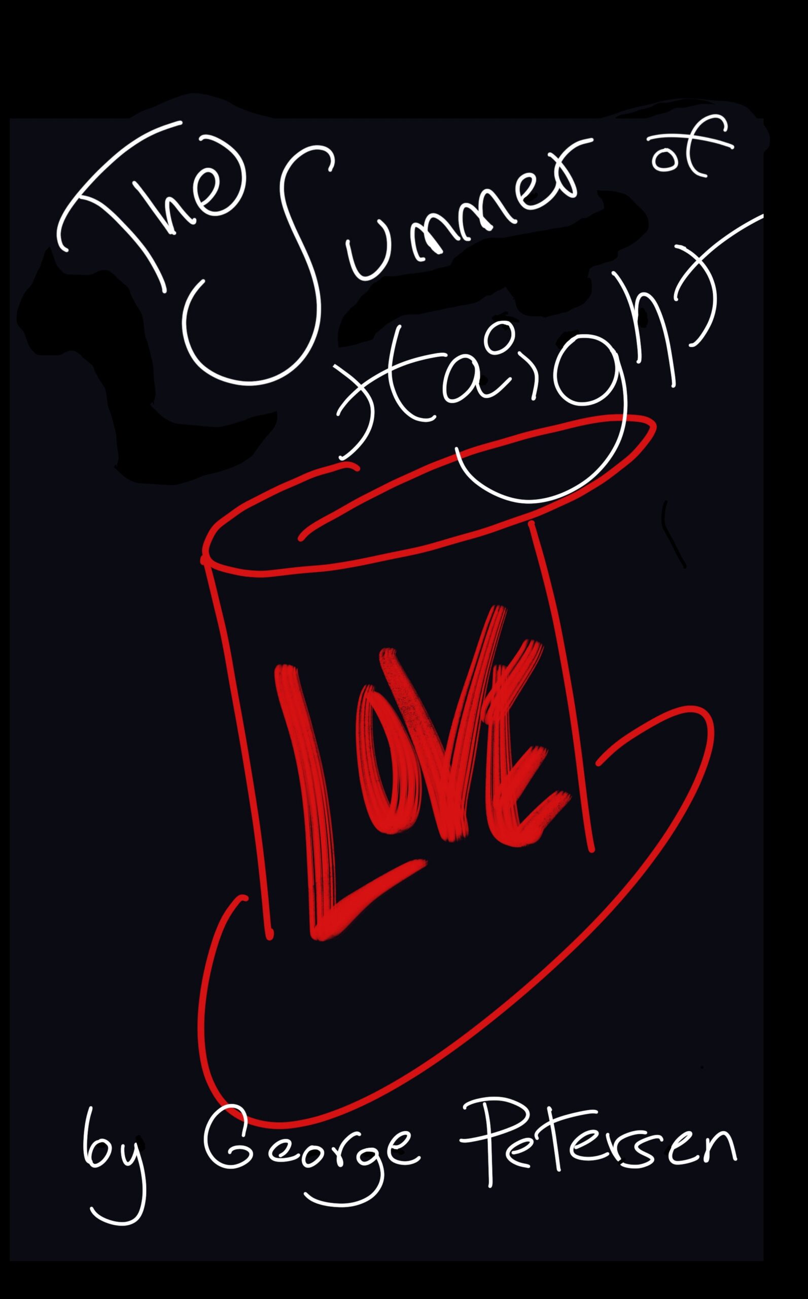 red, black, hat, white