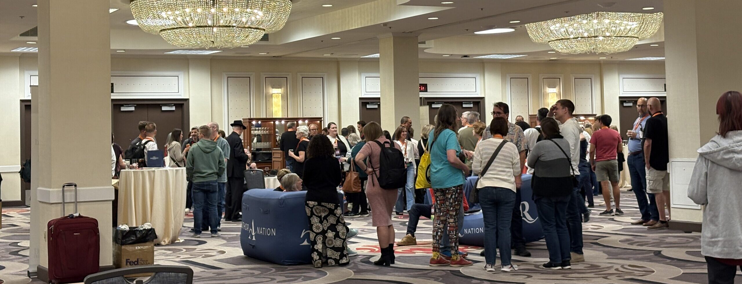 Author Nation, conference, room, ballroom, people